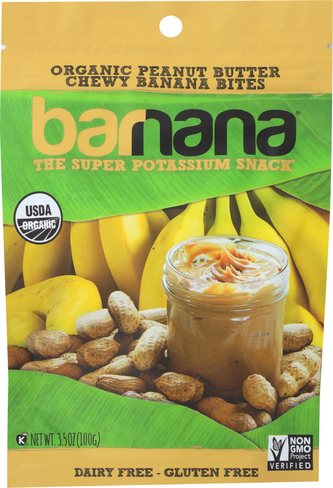 BARNANA: Organic Peanut Butter Chewy Banana Bites, 3.5 oz - Vending Business Solutions
