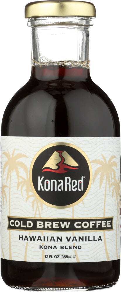 KONA RED: Cold Brew Coffee Hawaiian Vanilla, 12 oz - Vending Business Solutions