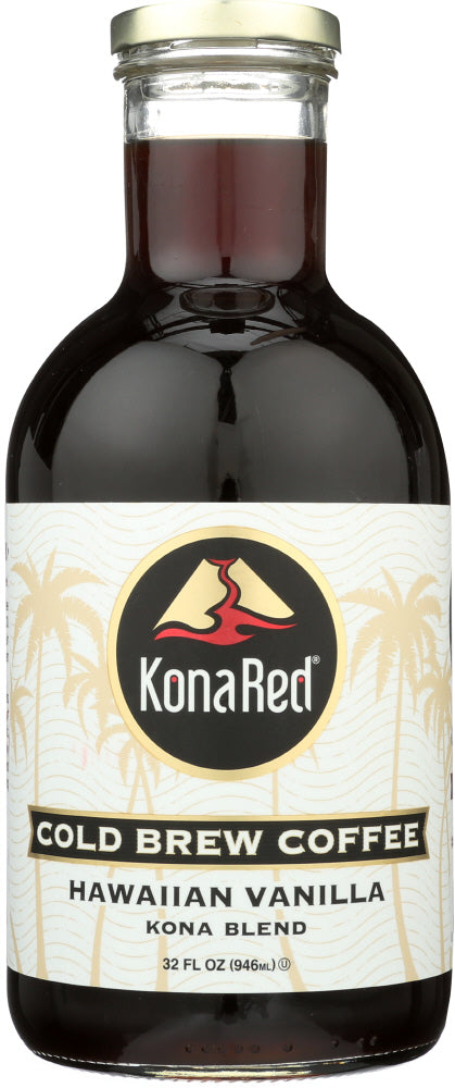 KONA RED: Cold Brew Coffee Hawaiian Vanilla, 32 oz - Vending Business Solutions