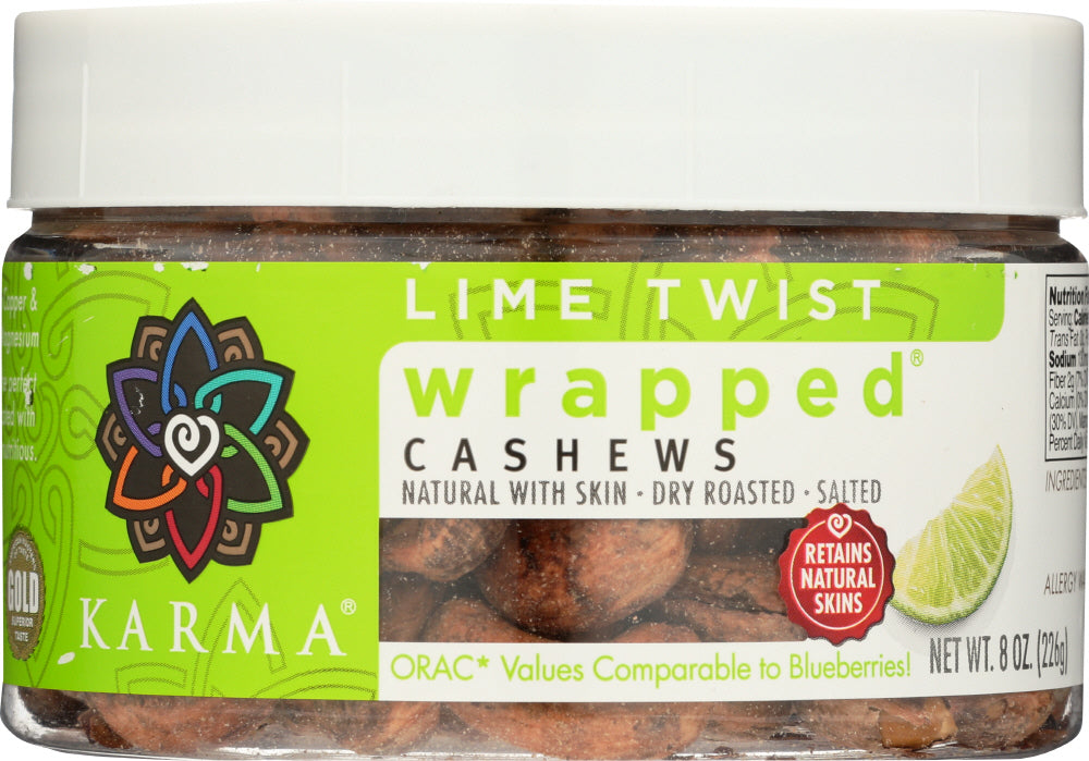 KARMA: Lime Wrapped Cashews, 8 oz - Vending Business Solutions