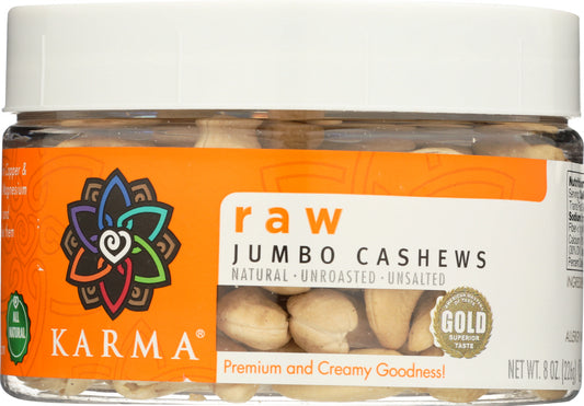 KARMA: Cashews Raw Jumbo, 8 oz - Vending Business Solutions