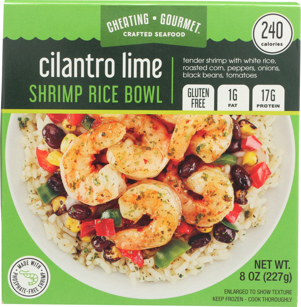 CHEATING GOURMET: Bowl Cilantro Lime Shrimp Rice, 8 oz - Vending Business Solutions