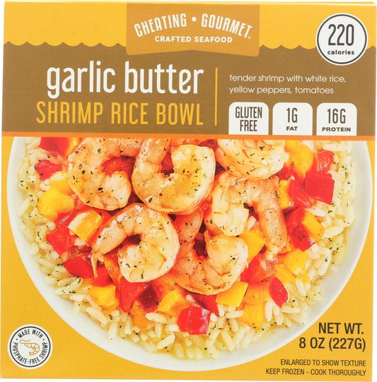 CHEATING GOURMET: Garlic Butter Shrimp Rice Bowl, 8 oz - Vending Business Solutions