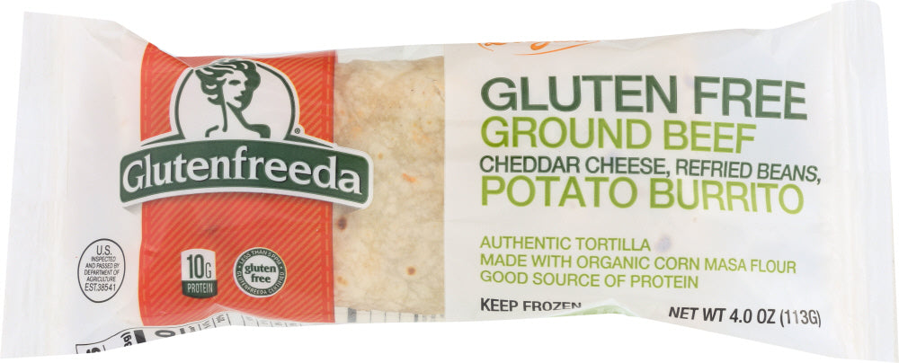 GLUTENFREEDA: Beef & Potato Gluten-Free Burrito, 4 oz - Vending Business Solutions