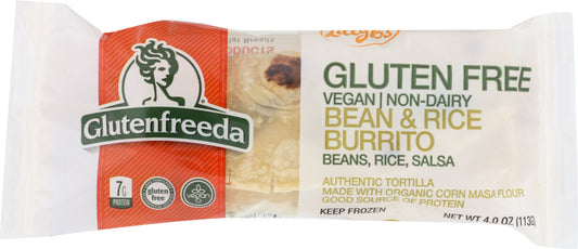 GLUTENFREEDA: Vegetarian and Dairy Free Gluten-Free Burrito, 4.5 oz - Vending Business Solutions