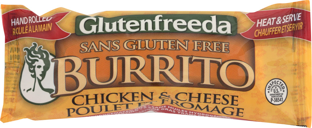 GLUTENFREEDA: Chicken & Cheese Gluten-Free Burrito, 4 oz - Vending Business Solutions