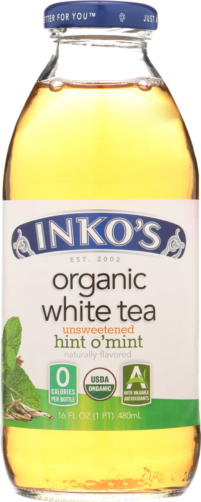 INKOS:  White Tea Organic Unsweetened Hint O'Mint, 16 oz - Vending Business Solutions