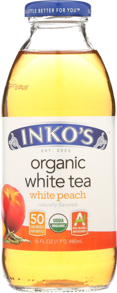 INKOS: Organic White Tea Peach, 16 oz - Vending Business Solutions