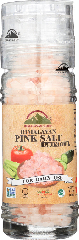 HIMALAYAN CHEF: Grinder Salt Himalayan Pink Re, 3.53 oz - Vending Business Solutions