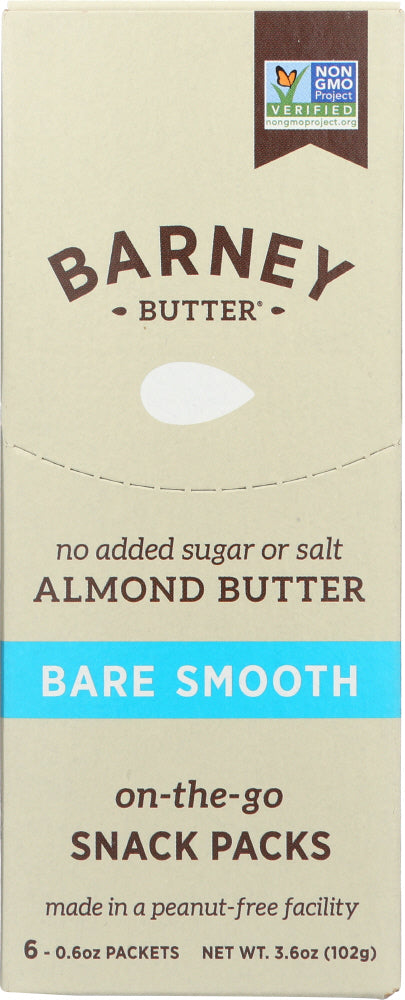 BARNEY BUTTER: Almond Butter Bare Smooth 6 Pack 3.6 Oz - Vending Business Solutions