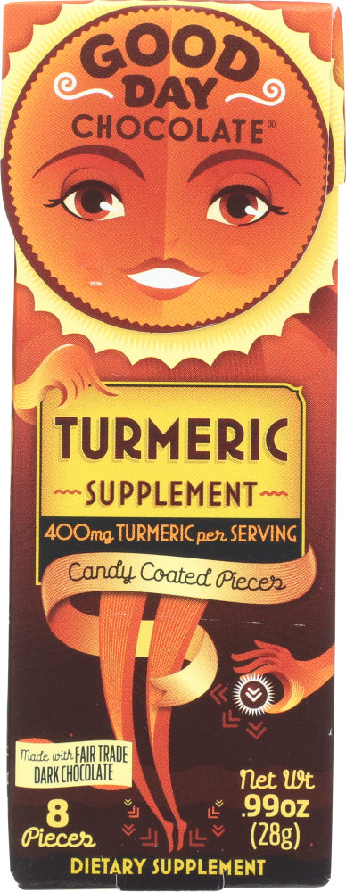 GOOD DAY CHOCOLATE: SUPPLEMENT TURMERIC CHOCOLATE (0.990 OZ) - Vending Business Solutions