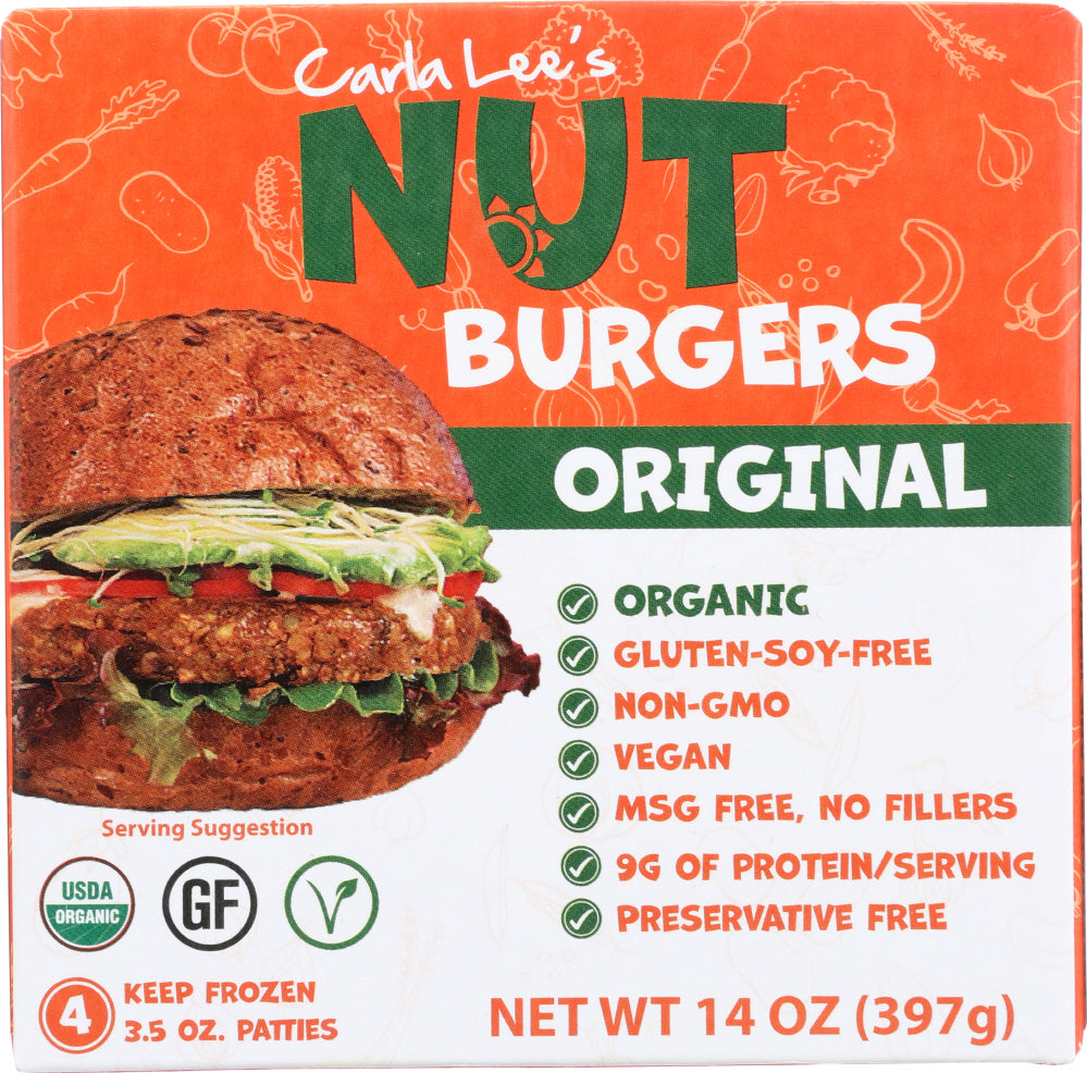 CARLA LEES: Original Nut Burgers, 14 oz - Vending Business Solutions