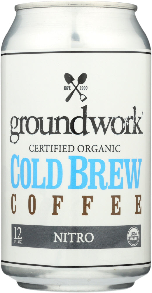 GROUNDWORK COFFEE NITRO: Coffee Nitro Cold Brew Organic, 12 oz - Vending Business Solutions