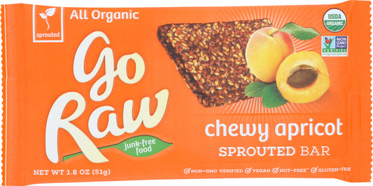 GO RAW: Bar Apricot Sprouted Organic, 1.8 oz - Vending Business Solutions
