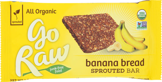 GO RAW: Organic Banana Bread Sprouted Bar, 1.2 oz - Vending Business Solutions