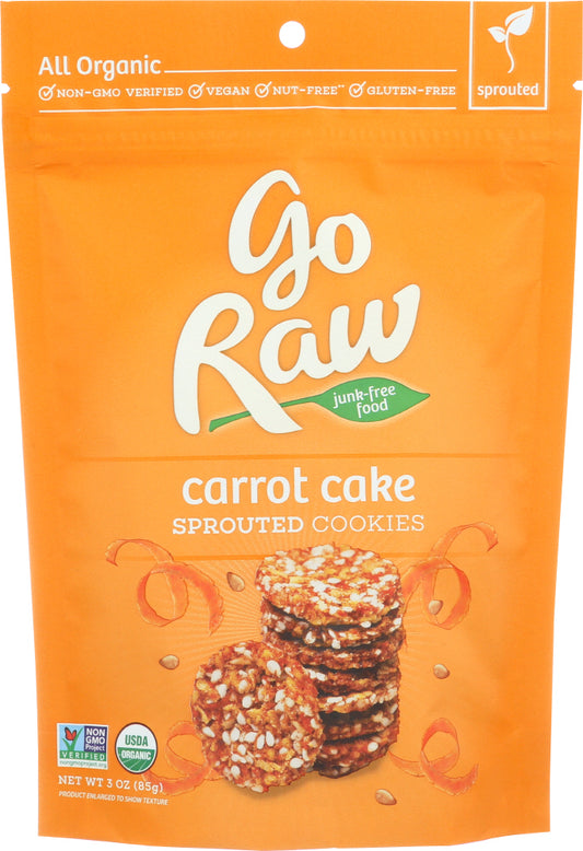 GO RAW: Cookie Carrot Cake Sprouted, 3 oz - Vending Business Solutions