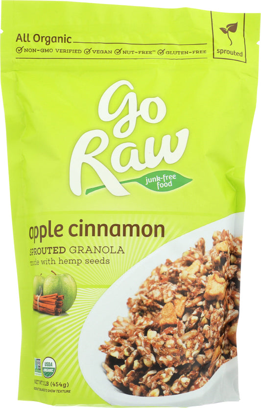 GO RAW: Granola Apple Cinnamon Sprouted Organic, 16 oz - Vending Business Solutions