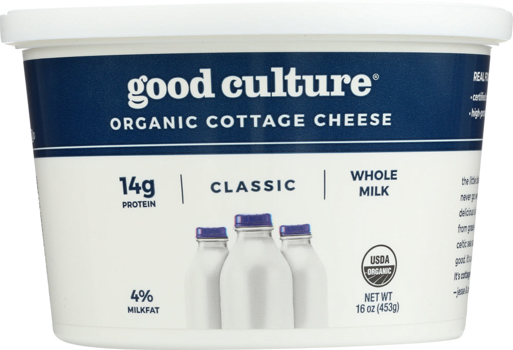 GOOD CULTURE: Organic Whole Milk Classic Cottage Cheese, 16 oz - Vending Business Solutions