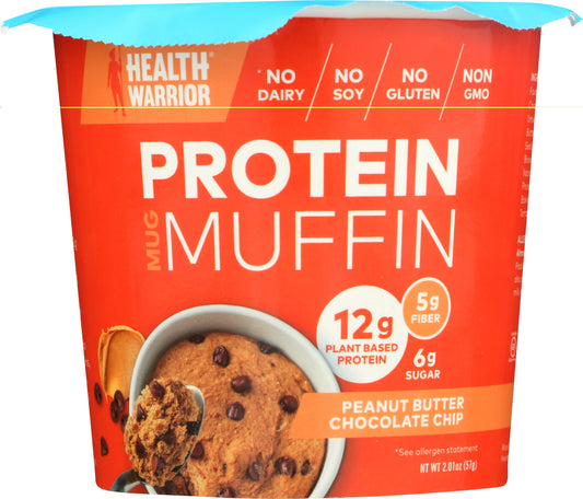 HEALTH WARRIOR: Peanut Butter Chocolate Chip Protein Mug Muffins, 2.01 oz - Vending Business Solutions