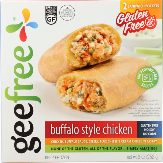 GEEFREE: Gluten Free Buffalo Style Chicken Pockets, 9 oz - Vending Business Solutions