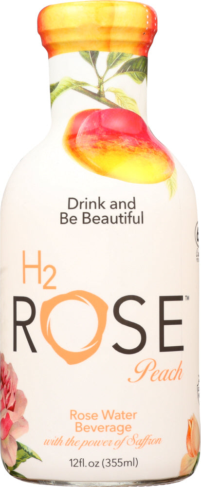 H2ROSE: Rose Water Beverage Peach, 12 oz - Vending Business Solutions