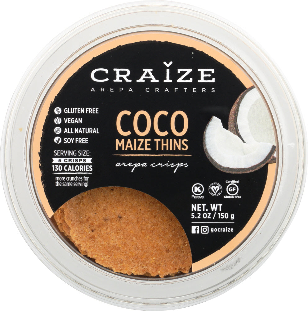 CRAIZE: Crisp Thin Coco Arepa, 5.2 oz - Vending Business Solutions