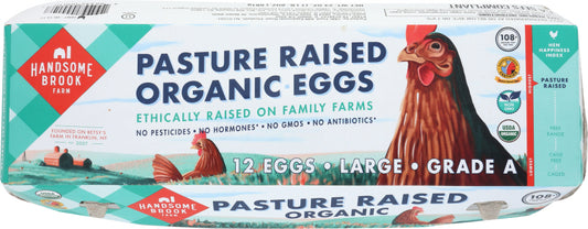 HANDSOME BROOK FARM: Pasture Raised Grade A Organic Eggs, 1 dz - Vending Business Solutions