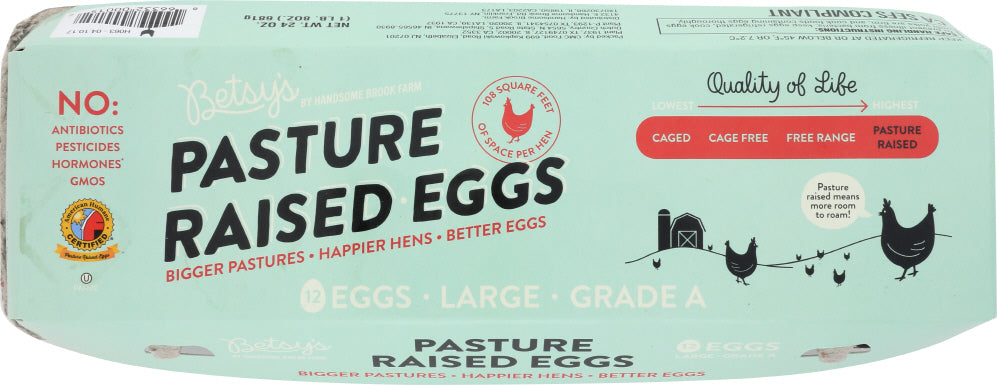 HANDSOME BROOK FARM: Eggs Betsy By Handsome Brook Farm, 1 dz - Vending Business Solutions