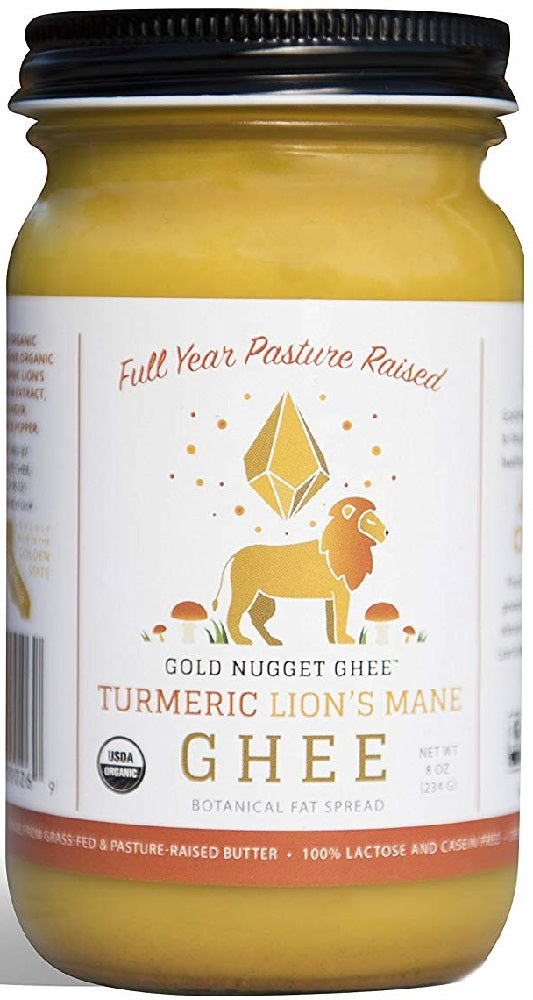 GOLD NUGGET GHEE: Ghee Butter Turmeric Lions Mane, 8 oz - Vending Business Solutions