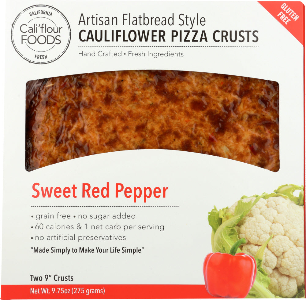 CALIFLOUR: Cauliflower Pizza Crust Sweet Red Pepper, 9.75 oz - Vending Business Solutions