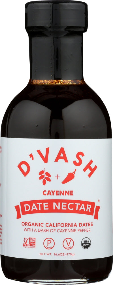 DVASH ORGANICS: Nectar Date Cayene Organic, 16.6 oz - Vending Business Solutions