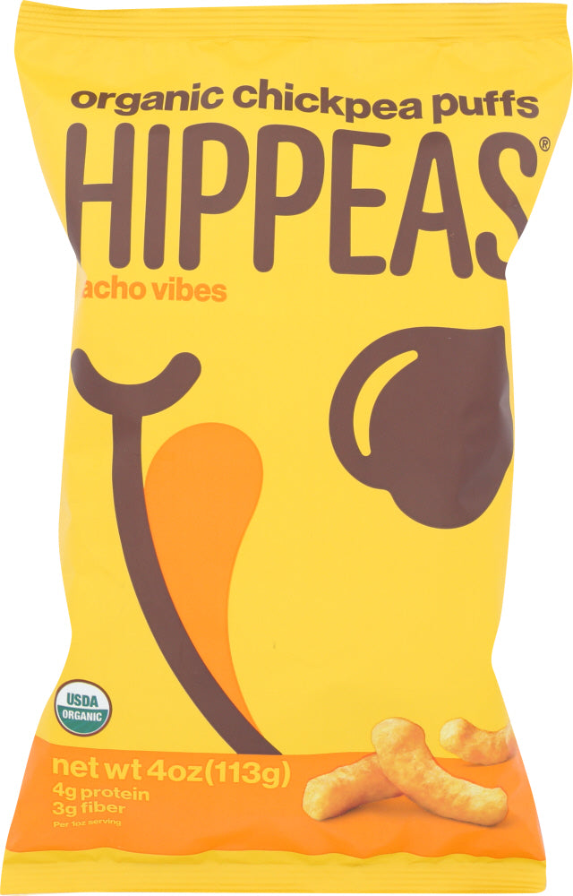 HIPPEAS: Organic Chickpea Puffs Nacho Vibes, 4 oz - Vending Business Solutions