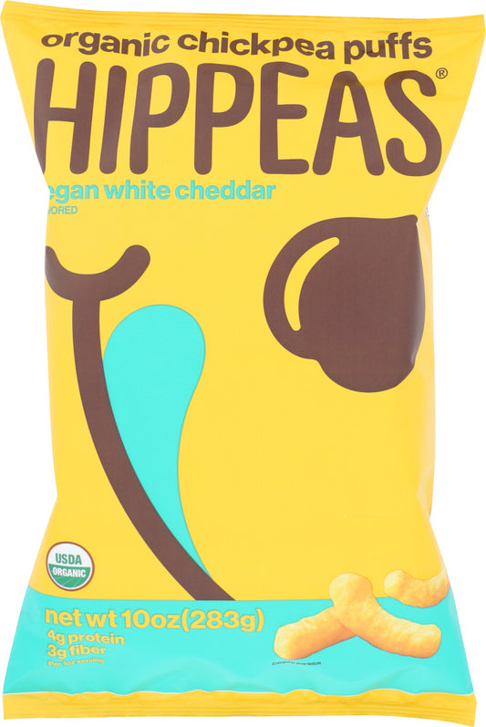 HIPPEAS: Vegan White Cheddar Puffs, 10 oz - Vending Business Solutions