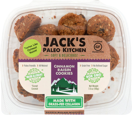 JACKS PALEO KITCHEN: Cinnamon Raisin Paleo Cookies, 7 oz - Vending Business Solutions