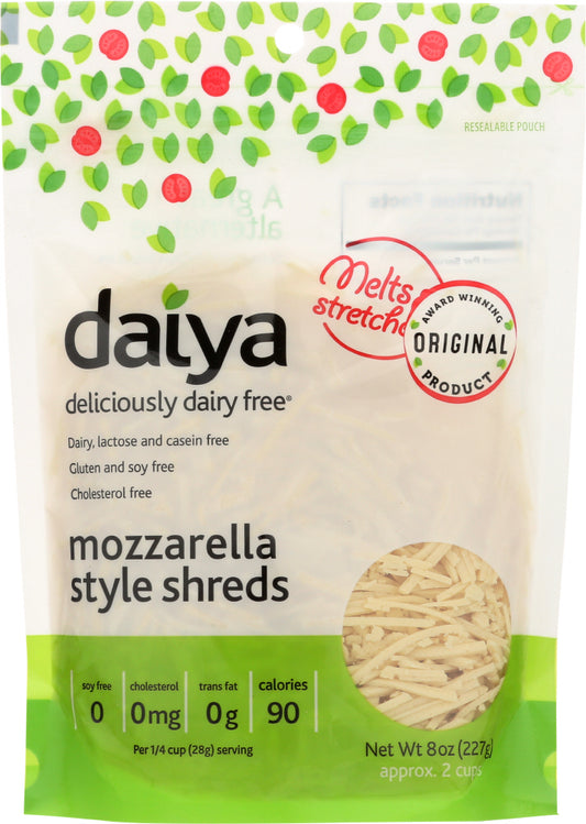 DAIYA: Mozzarella Style Shreds, 8 oz - Vending Business Solutions
