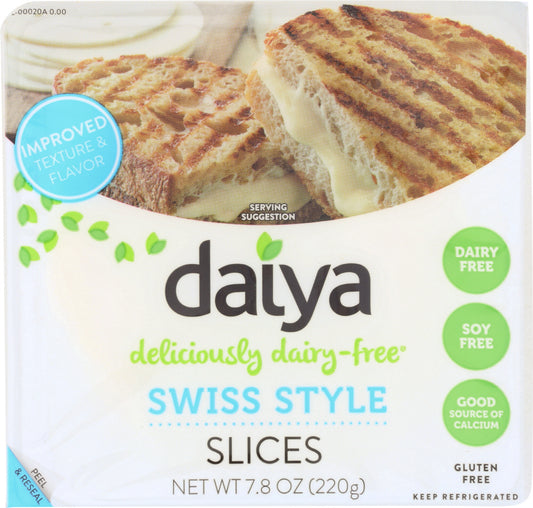 DAIYA: Dairy Free Swiss Style Cheese Slices, 7.8 oz - Vending Business Solutions