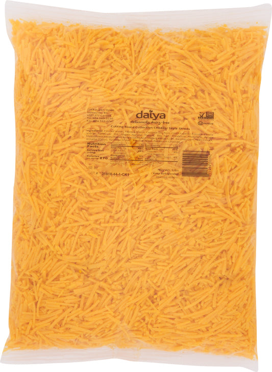 DAIYA: Cutting Board Cheddar Style Shreds, 5 lb - Vending Business Solutions