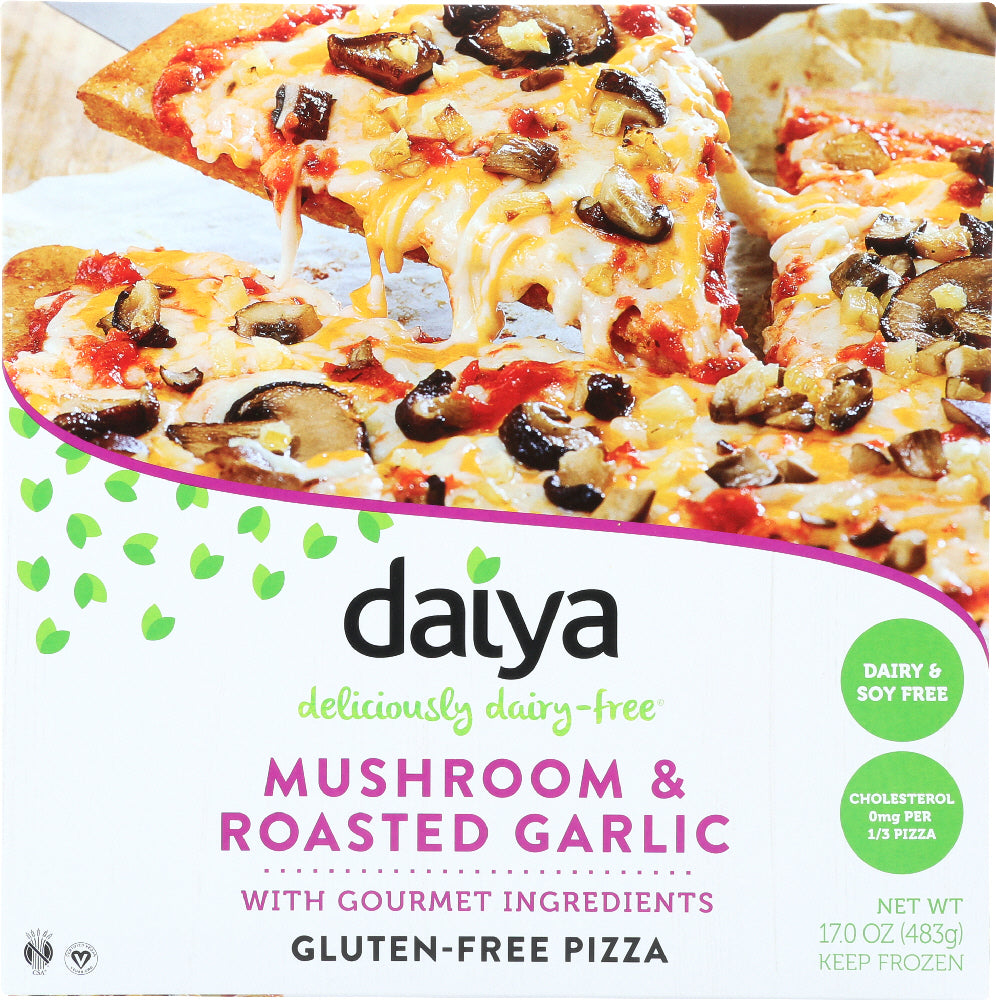 DAIYA: Mushroom and Roasted Garlic Pizza, 17 oz - Vending Business Solutions