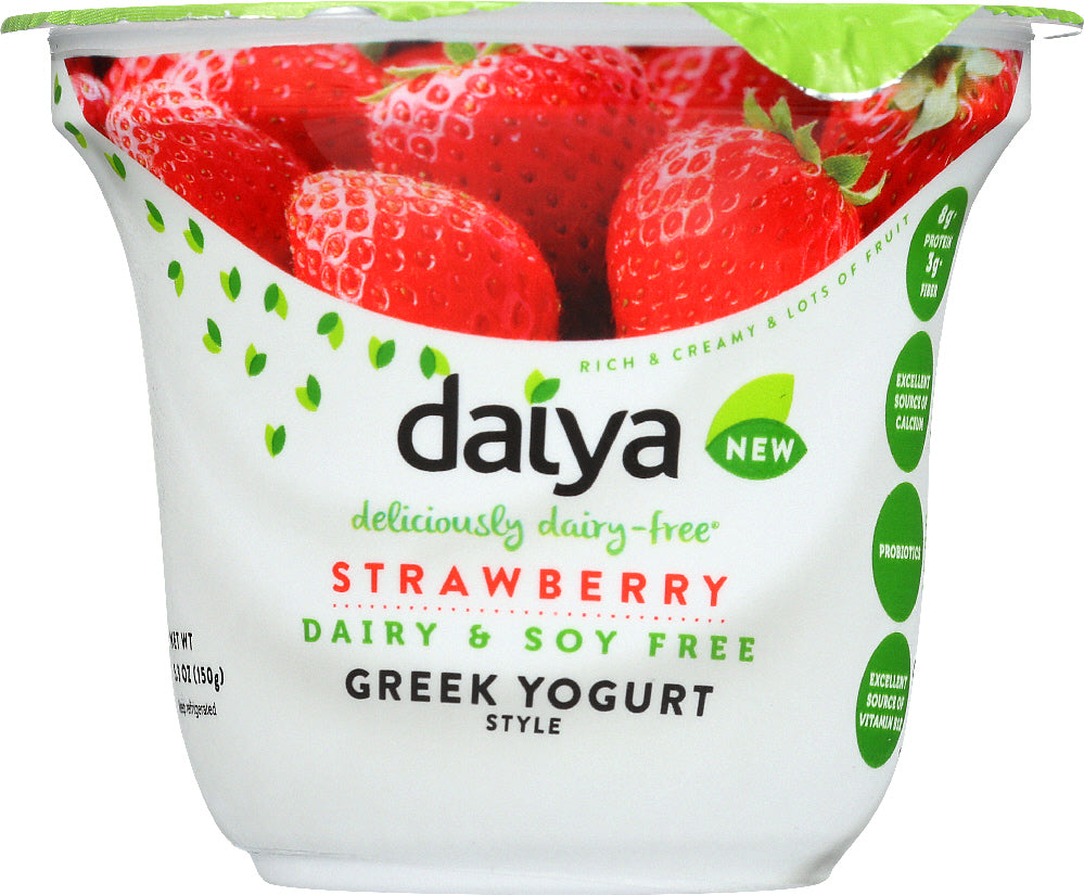 DAIYA: Strawberry Dairy Free Greek Yogurt Alternative, 5.3 oz - Vending Business Solutions