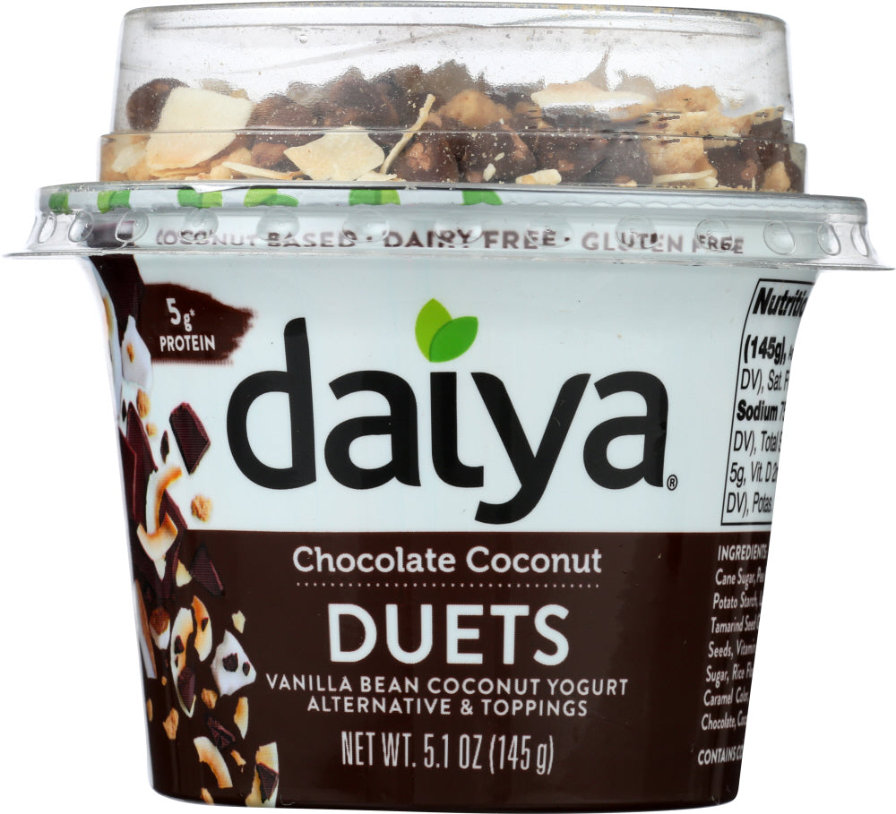 DAIYA: Duets Chocolate Coconut Yogurt Alternative & Toppings, 5.1 oz - Vending Business Solutions