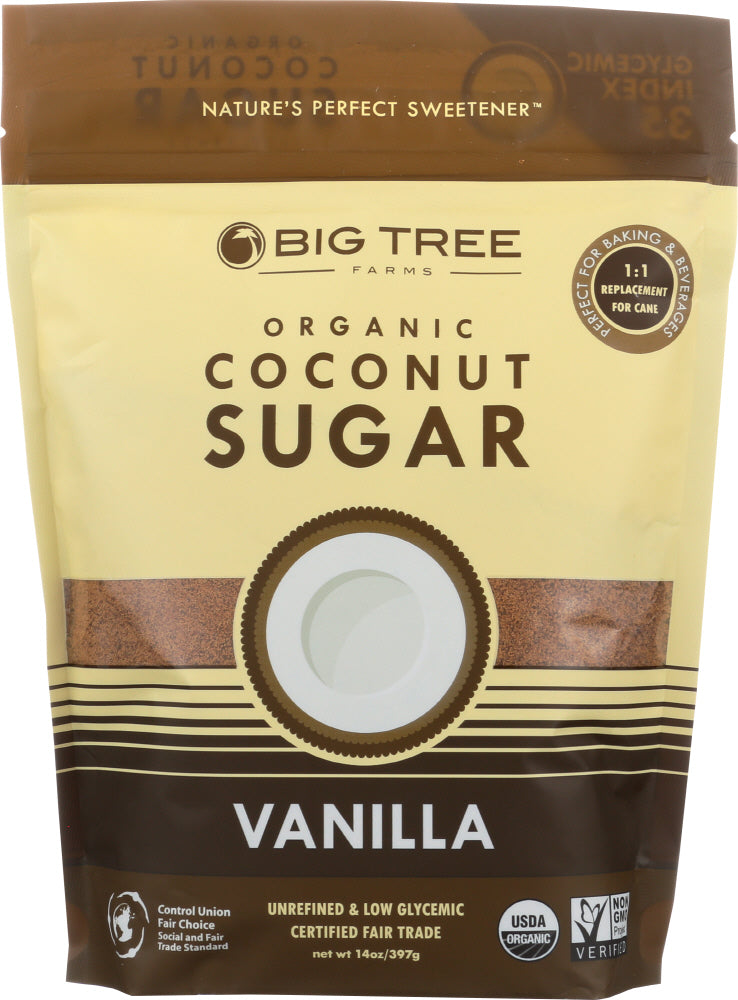 BIG TREE FARMS: Organic Coconut Palm Sugar Vanilla, 14 oz - Vending Business Solutions