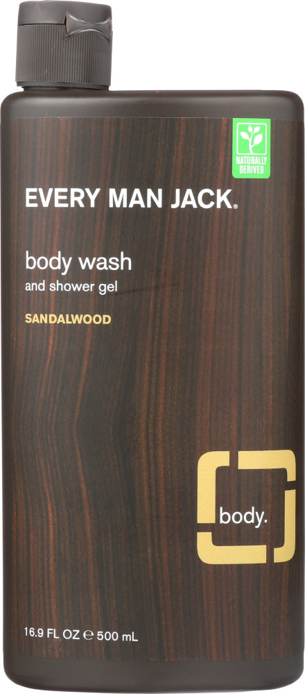 EVERY MAN JACK: Body Wash & Shower Gel Sandalwood, 16.9 oz - Vending Business Solutions