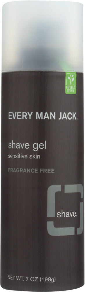 EVERY MAN JACK: Sensitive Skin Shave Gel Fragrance Free, 7 oz - Vending Business Solutions