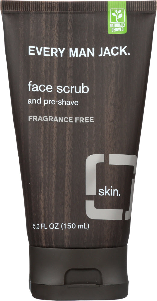 EVERY MAN JACK: Face Scrub and Pre-Shave Fragrance Free, 5 oz - Vending Business Solutions