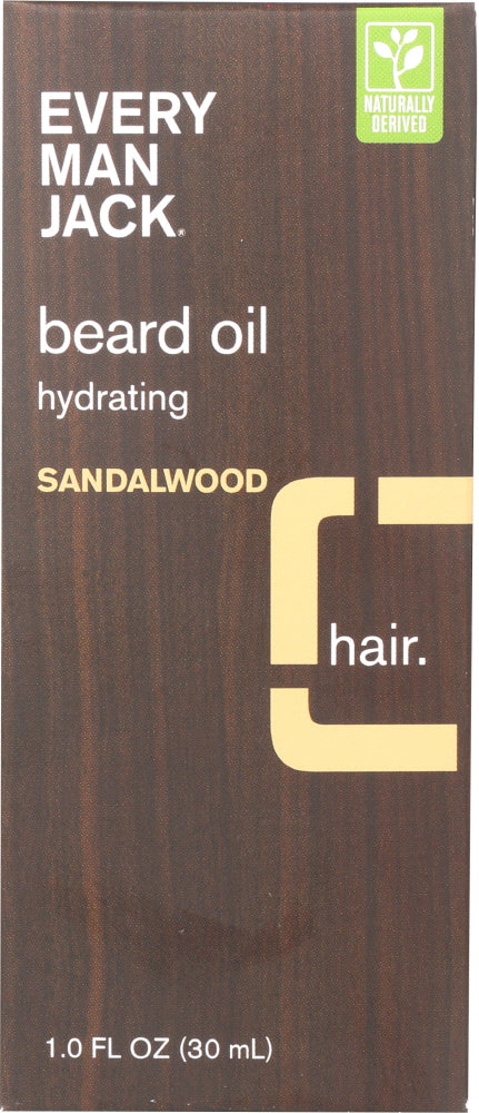 EVERY MAN JACK: Sandalwood Beard Oil, 1 oz - Vending Business Solutions