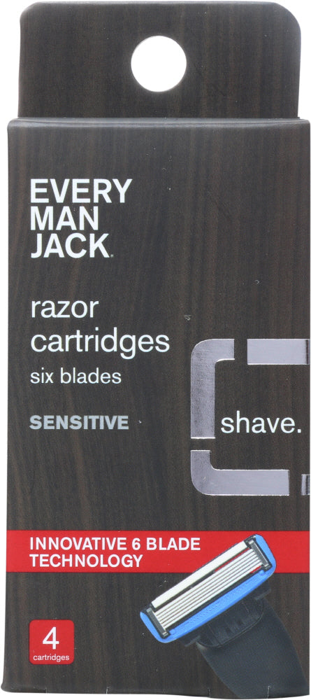 EVERY MAN JACK: Sensitive Razor Cartridges 6 Blades, 4 each - Vending Business Solutions