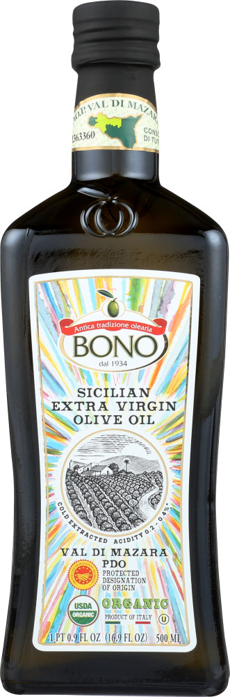 BONO: Organic Sicilian Extra Virgin Olive Oil, 0.5 lt - Vending Business Solutions