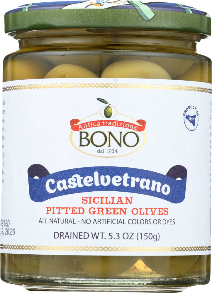 BONO: Castelvetrano Pitted Green Olives, 5.3 oz - Vending Business Solutions