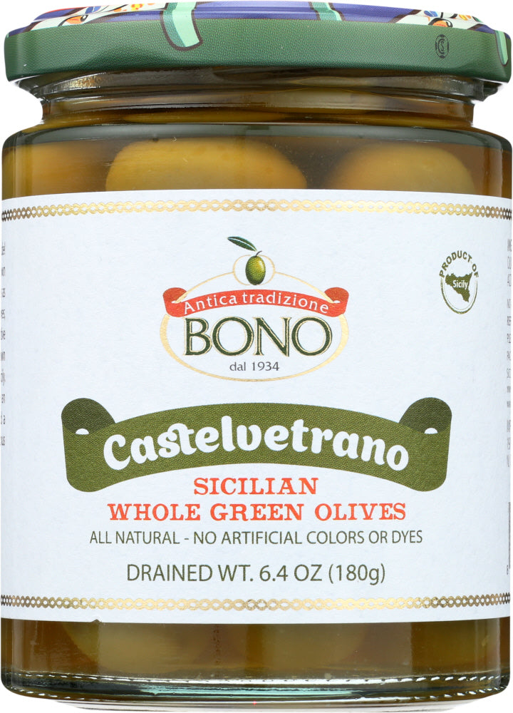 BONO: Castelvetrano Sicilian Whole Green Olives, 6.4 oz - Vending Business Solutions