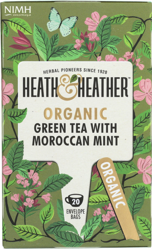 HEATH AND HEATHER: Organic Green Tea with Moroccan Mint, 20 ea - Vending Business Solutions
